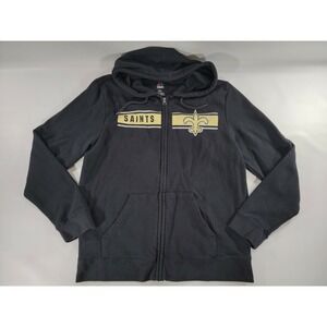 NFL Men's New Orleans Saints‎ Fleur Full Zip Hoodie Sweatshirt L EUC